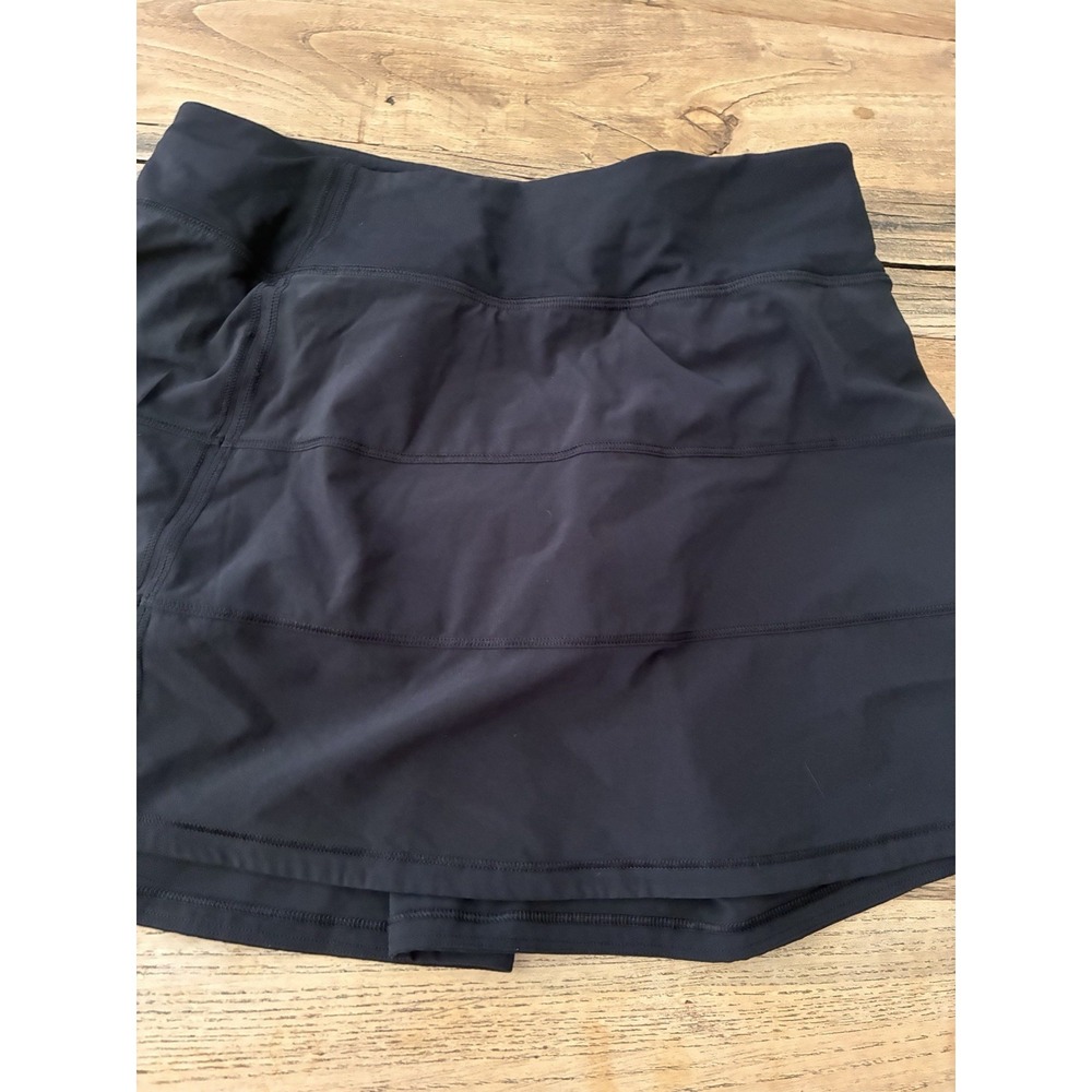 Lululemon Pace Rival Skirt Sz 4 Black Mid Rise Skort Tennis Pickleball Golf - Picture 3 of 8